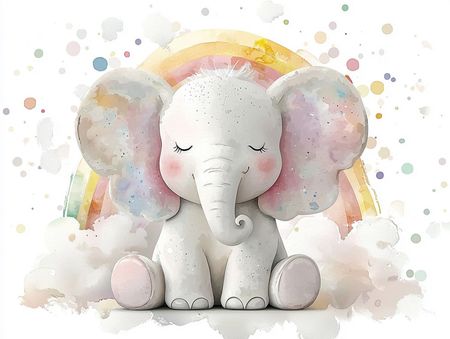 Fototapeta na flizelinie Śpiący słonik              