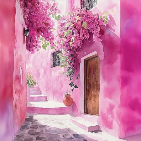 Obraz na płótnie canvas - Różowy zaułek