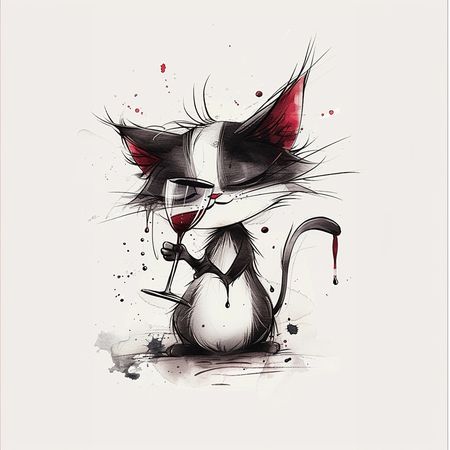 Obraz na płótnie canvas - Miłośnik czerwonego wina ☺