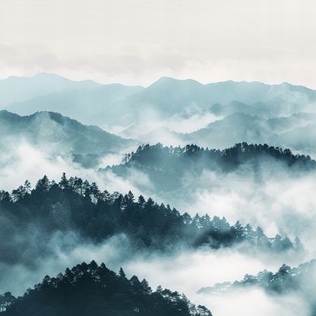 Obraz na płótnie canvas - Las we mgle