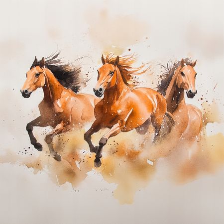 Obraz na płótnie canvas - Konie w galopie