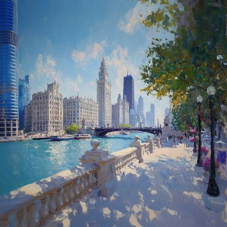 Obraz na płótnie canvas - Słoneczne Chicago ☼