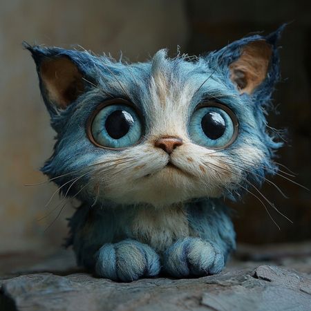 Obraz na płótnie canvas - Niebieski kotek