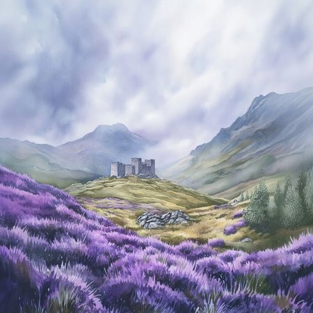 Obraz na płótnie canvas - Tajemnicza mglista Szkocja