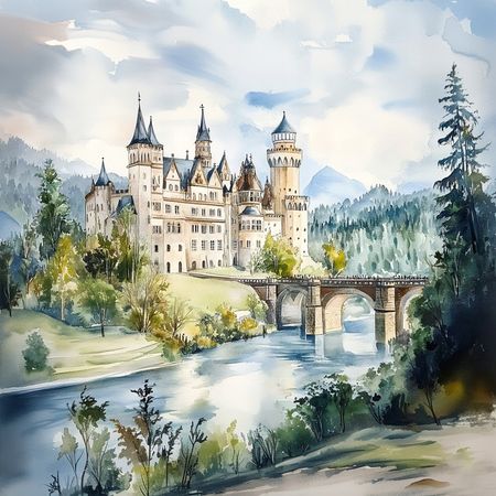 Obraz na płótnie canvas - Zamek Neuschwanstein