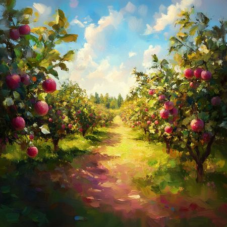 Obraz na płótnie canvas - Sad jabłoniowy