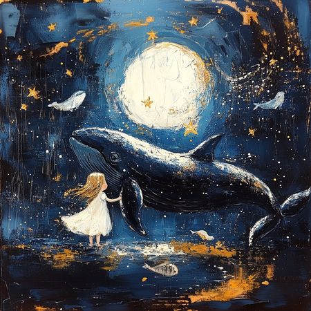 Obraz na płótnie canvas - Sen o wielorybach ⭐