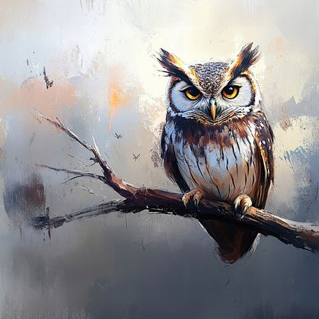 Obraz na płótnie canvas - Sowa obserwatorka ☺