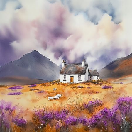 Obraz na płótnie canvas - Gdzieś daleko w górach Szkocji...