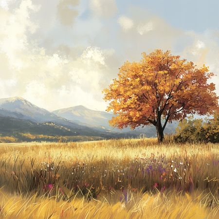 Obraz na płótnie canvas - Jesienne drzewo