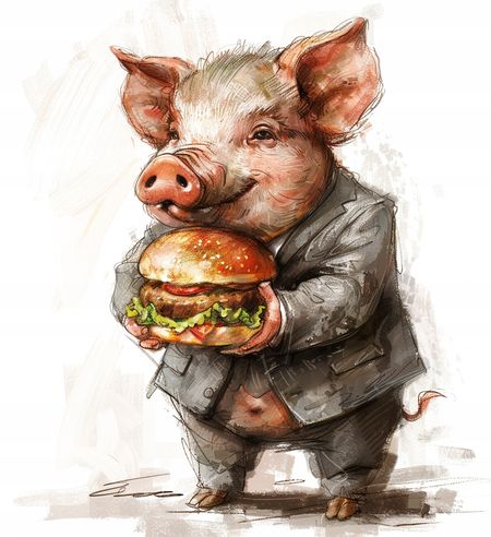 Obraz na płótnie canvas - Babe burger