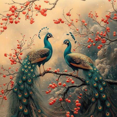 Obraz na płótnie canvas - Pawie