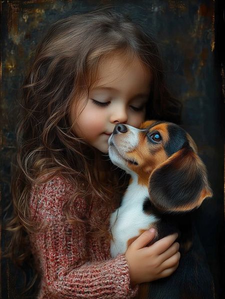 Obraz na płótnie canvas - Radosna chwila z psem