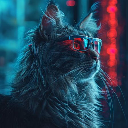 Obraz na płótnie canvas - Nerdy cat ☺