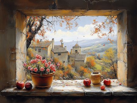 Obraz na płótnie canvas - Okno z widokiem na lato