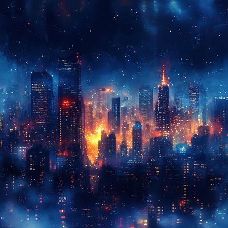 Obraz na płótnie canvas - Tak wygląda moje miasto nocą... ♫