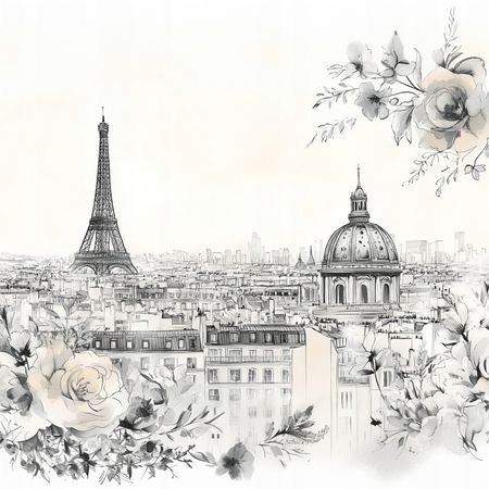 Obraz na płótnie canvas - Panorama Paryża