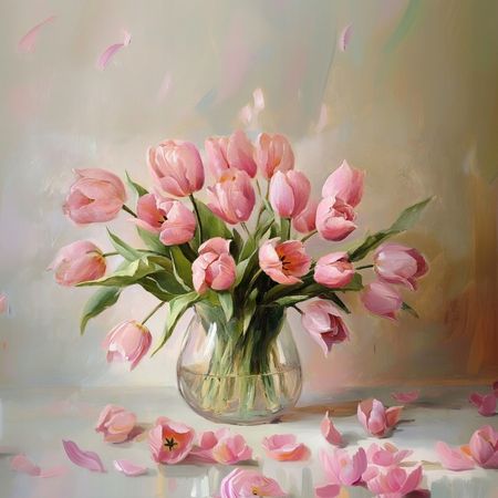 Obraz na płótnie canvas - Różowe tulipany