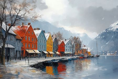 Obraz na płótnie canvas - Góry we mgle