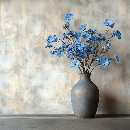 Obraz na płótnie canvas - Niebieskie kwiatki