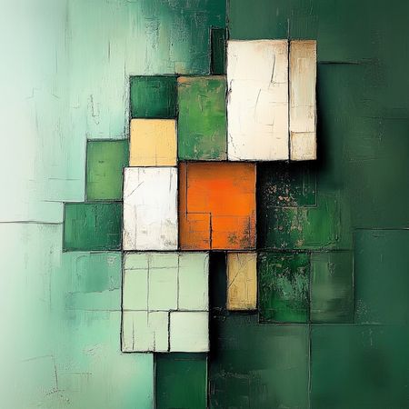 Obraz na płótnie canvas - Zielona abstrakcja