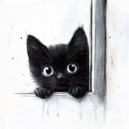 Obraz na płótnie canvas - Ciekawski kociak