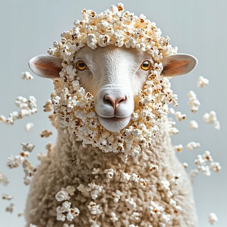 Obraz na płótnie canvas - Popcornowa owca