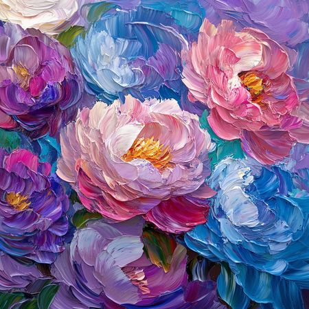 Obraz na płótnie canvas - Kolorowe piwonie