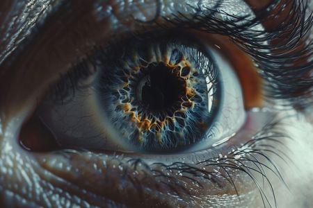 Obraz na płótnie canvas - Duże oko z odbiciem w tęczówce