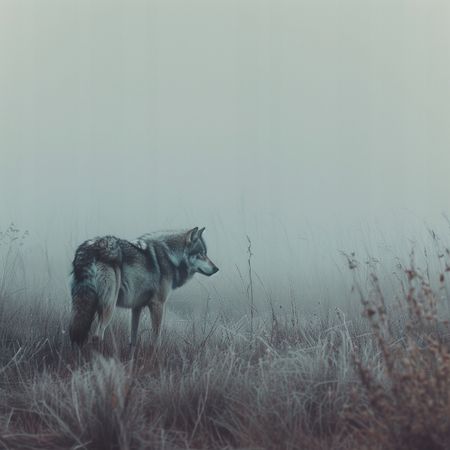 Obraz na płótnie canvas - Szary wilk