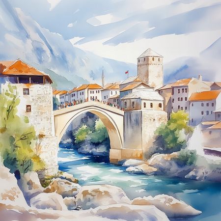 Obraz na płótnie canvas - Stary Most w Mostarze