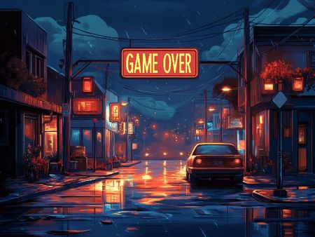 Obraz na płótnie canvas - GAME OVER