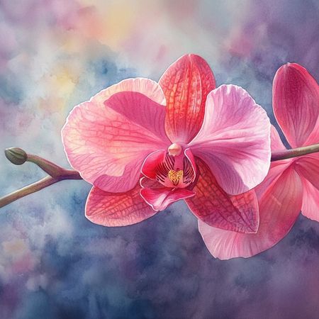 Obraz na płótnie canvas - Różowy storczyk