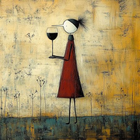 Obraz na płótnie canvas - Ewelina i jej ulubiony kieliszek wina ☺