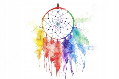 Obraz na płótnie canvas - Kolorowy łapacz snów