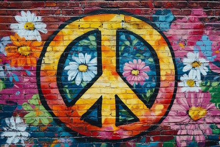 Obraz na płótnie canvas - Kolorowa pacyfa