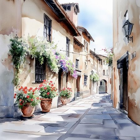 Obraz na płótnie canvas - Urokliwy zaułek we Florencji