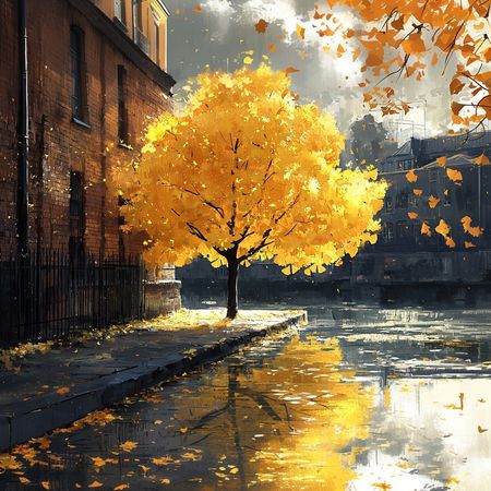 Obraz na płótnie canvas - Jesień w mieście