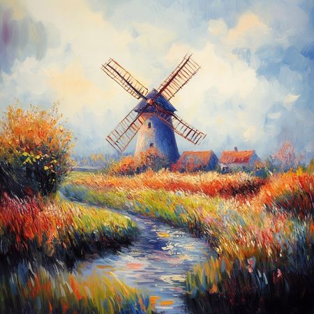 Obraz na płótnie canvas - Wiatrak