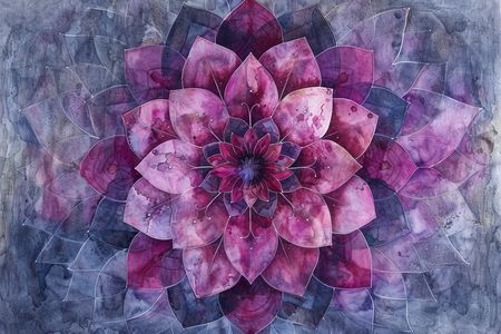 Obraz na płótnie canvas - Fioletowa mandala