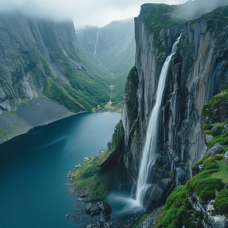 Obraz na płótnie canvas - Wodospad