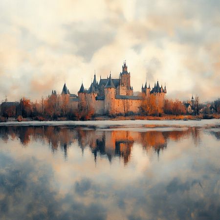 Obraz na płótnie canvas - Forteca nad rzeką