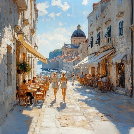 Obraz na płótnie canvas - Nadmorskie miasteczko gdzieś na południu