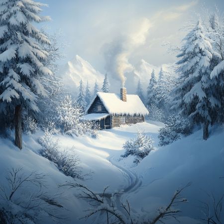 Obraz na płótnie canvas - Zimowa kryjówka