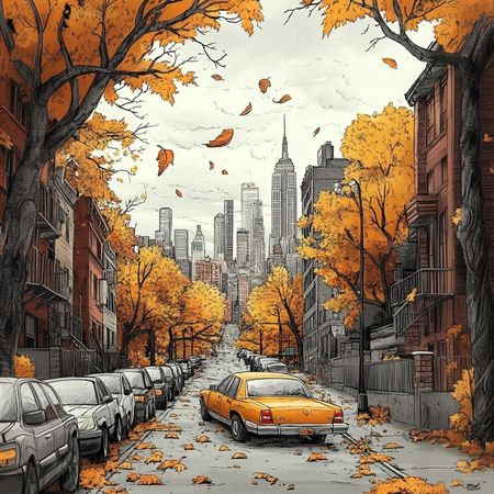 Obraz na płótnie canvas - Nowojorska jesień