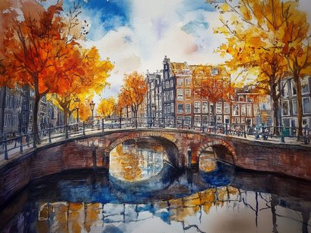 Obraz na płótnie canvas - Jesienny Amsterdam