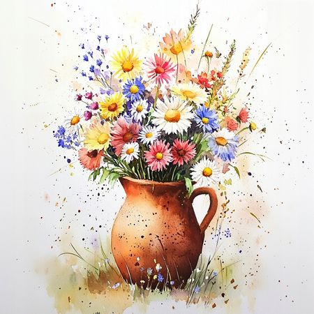 Obraz na płótnie canvas - Kolorowe kwiaty