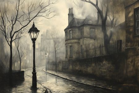 Obraz na płótnie canvas - Mgła w wiktoriańskim mieście