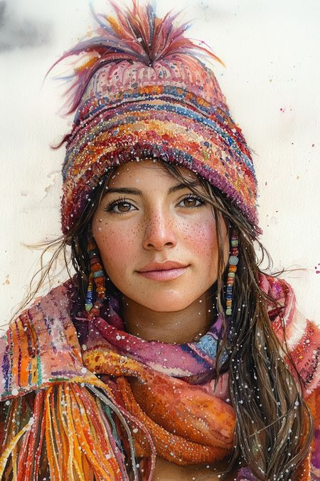 Obraz na płótnie canvas - Artystyczny portret młodej kobiety