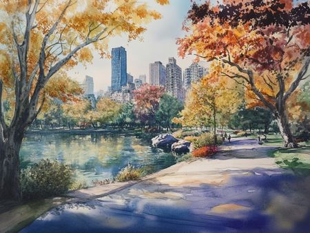 Obraz na płótnie canvas - Jesienny Central Park